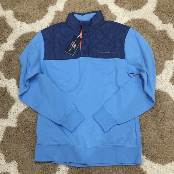 Vineyard Vines Mens Performance Snap Placket Shep Shirt Blue Ocean Breeze $145